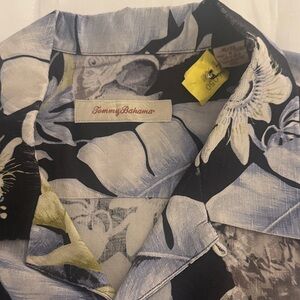 Tommy Bahama Black and White Floral Shirt